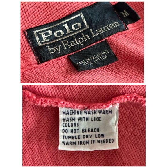 Polo Ralph Lauren Men's Medium Polo Shirt Pink Coral Short Sleeve Cotton Classic - Picture 3 of 9